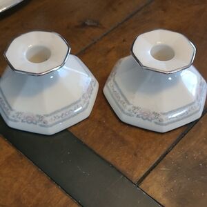 Lenox china "Charleston" Pattern Candle Holders.